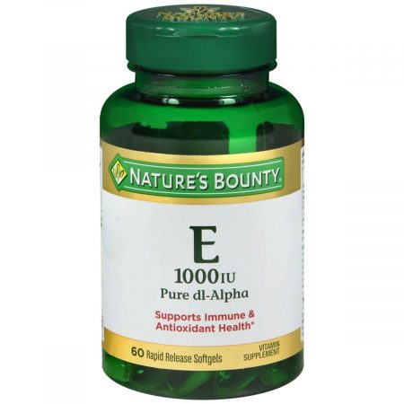 Nature's Bounty Vitamin E 1000 IU Vitamin Supplement Softgels - 60 CP