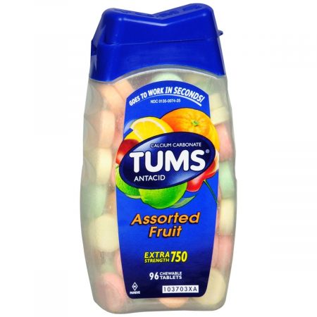 TUMS Extra Strength 750 Chewable Tablets Assorted Fruit - 96 TB