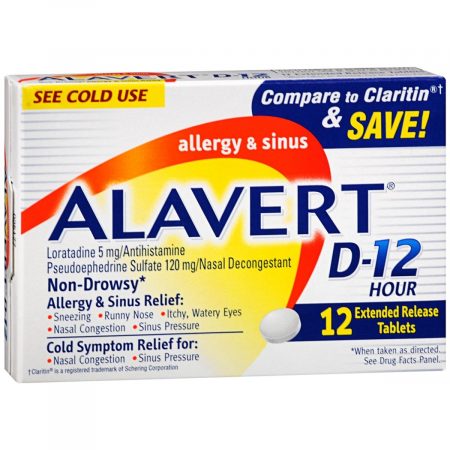 Alavert D 12 Hour Allergy & Sinus Extended Release Tablets - 12 TB