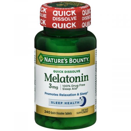 Nature's Bounty Melatonin 3 mg Quick Dissolve Tablets - 240 TB