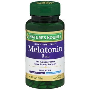 Nature's Bounty Dual Spectrum Melatonin 5 mg Bi-Layer Tablets - 60 TB