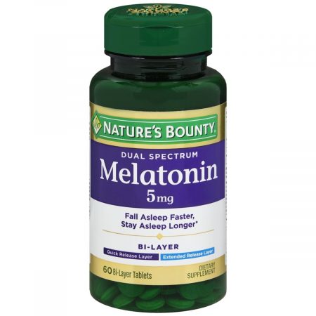 Nature's Bounty Dual Spectrum Melatonin 5 mg Bi-Layer Tablets - 60 TB