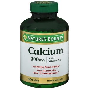 Nature's Bounty Calcium 500 mg with Vitamin D3 Mineral Supplement Tablets - 300 TB