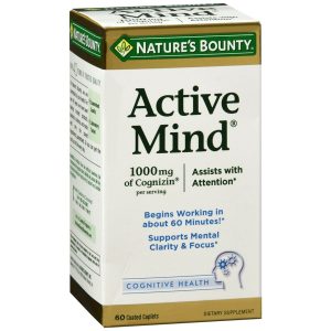 Nature's Bounty Active Mind Dietary Supplement Caplets - 60 CP