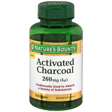 Nature's Bounty Activated Charcoal 260 mg Capsules - 100 CP