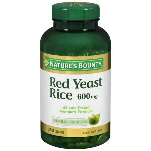 Nature's Bounty Red Yeast Rice 600 mg Herbal Supplement Capsules - 250 CP