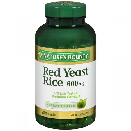 Nature's Bounty Red Yeast Rice 600 mg Herbal Supplement Capsules - 250 CP