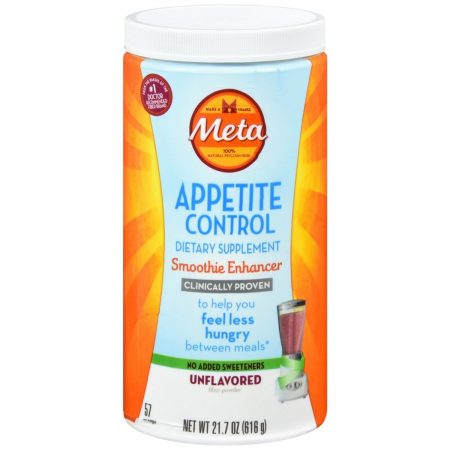 Meta Appetite Control Smoothie Enhancer Fiber Dietary Supplement Powder Unflavored - 21.7 OZ