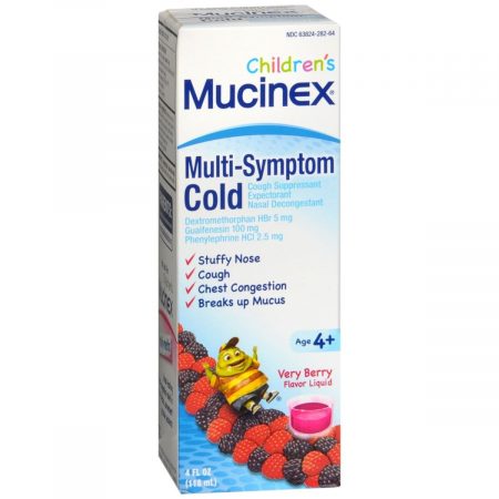 Mucinex Children's Multi-Symptom Cold Liquid Very Berry Flavor - 4 OZ