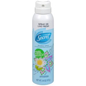 Secret Anti-Perspirant Deodorant Invisible Spray Cool Waterlily - 3.8 OZ