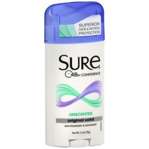 Sure Anti-Perspirant & Deodorant Original Solid Unscented - 2.7 OZ