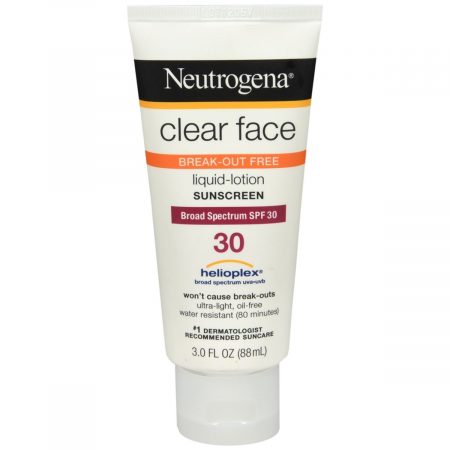 Neutrogena Clear Face Break-Out Free Liquid-Lotion Sunscreen SPF 30 - 3 OZ
