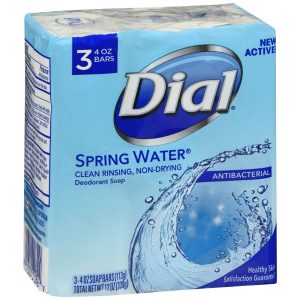 Dial Antibacterial Deodorant Soap Bars Spring Water - 12 OZ