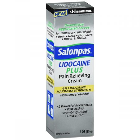 Salonpas Lidocaine Plus Pain Relieving Cream - 3 OZ