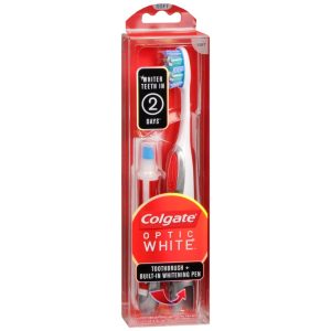 Colgate Optic White Toothbrush + Built-In Whitening Pen Soft - 1 EA