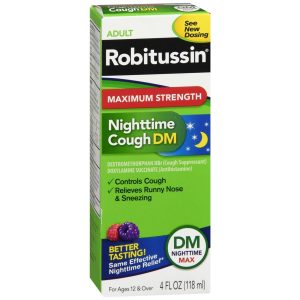 Robitussin Adult Nighttime Cough DM Liquid Maximum Strength - 4 OZ