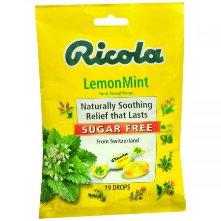 Ricola Herb Throat Drops Sugar Free Lemon Mint - 19 EA