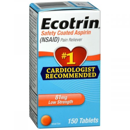 Ecotrin Safety Coated Aspirin 81 mg Low Strength Tablets - 150 TB