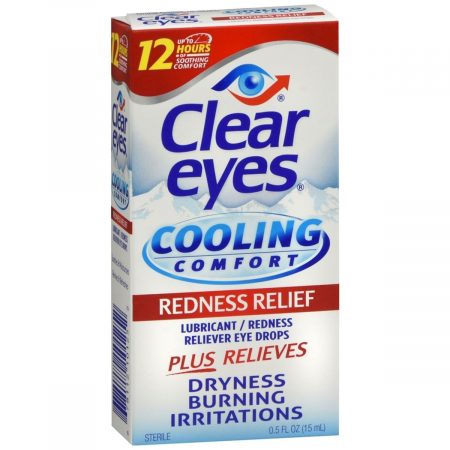 Clear Eyes Cooling Comfort Lubricant Redness Reliever Eye Drops - 0.5 OZ