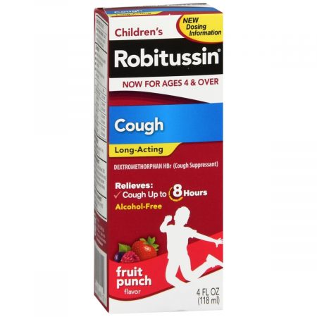 Robitussin Children's Cough Long-Acting Liquid Fruit Punch Flavor - 4 OZ