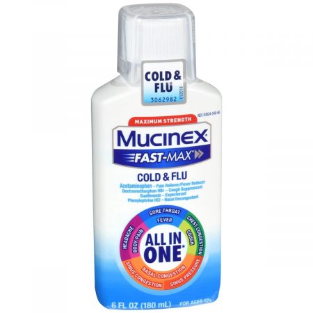 Mucinex Fast-Max Cold & Flu Maximum Strength Liquid - 6 OZ