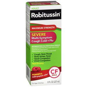 Robitussin Severe Multi-Symptom Cough Cold + Flu Liquid - 8 OZ