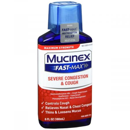 Mucinex Fast-Max Severe Congestion & Cough Liquid Maximum Strength - 6 OZ