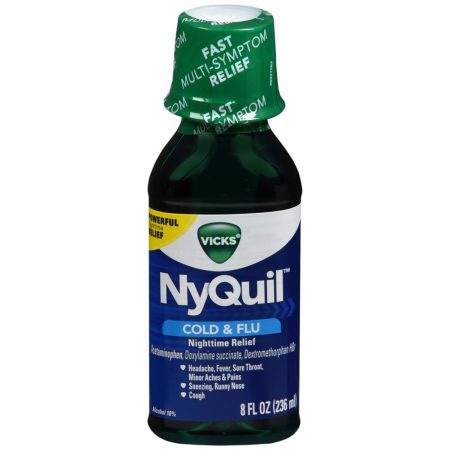 Vicks NyQuil Cold & Flu Nighttime Relief Liquid - 8 OZ