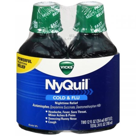 NyQuil Cold & Flu Nighttime Relief Liquid - 24 OZ