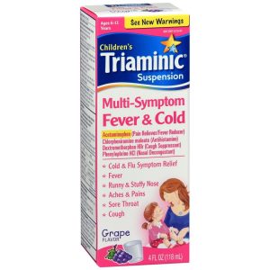 Triaminic Children's Multi-Symptom Fever & Cold Suspension Grape Flavor - 4 OZ