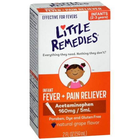 Little Remedies Infant Fever + Pain Reliever Liquid Natural Grape Flavor - 2 OZ