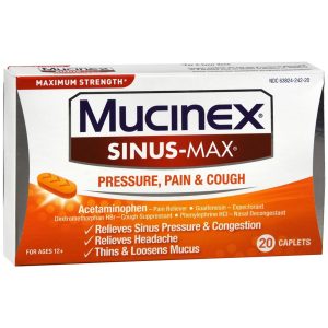 Mucinex Sinus-Max Pressure Pain and Cough Caplets - 20 CP