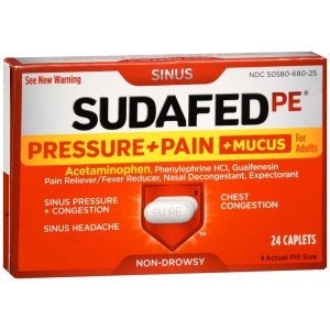 SUDAFED PE Pressure + Pain + Mucus for Adults Caplets - 24 CP