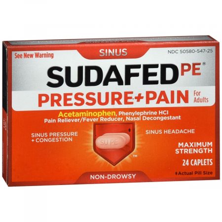 SUDAFED PE Pressure + Pain Caplets - 24 CP