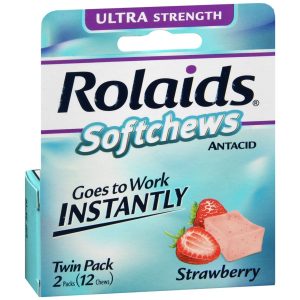Rolaids Antacid Softchews Ultra Strength Strawberry - 12 EA