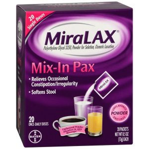 MiraLAX Osmotic Laxative Powder Mix-In Pax - 20 EA