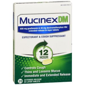 Mucinex DM Expectorant & Cough Suppressant Extended Release Bi-Layer Tablets - 20 TB