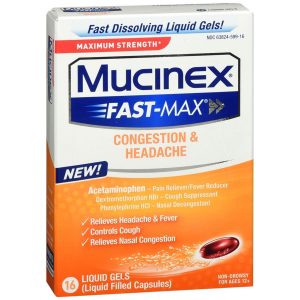 Mucinex Fast-Max Congestion & Headache Liquid Gels - 16 CP