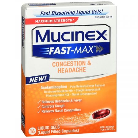 Mucinex Fast-Max Congestion & Headache Liquid Gels - 16 CP