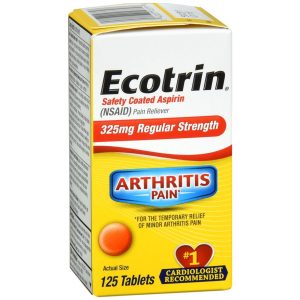 Ecotrin Safety Coated Aspirin 325 mg Regular Strength Tablets - 125 TB