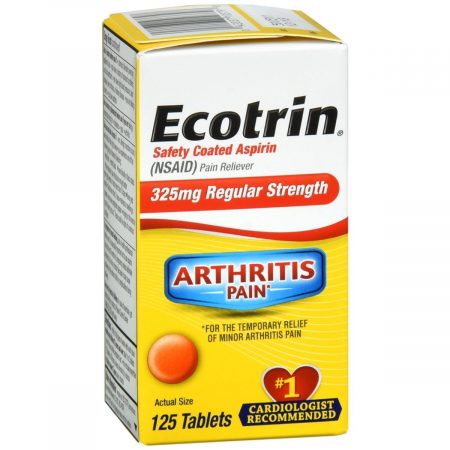 Ecotrin Safety Coated Aspirin 325 mg Regular Strength Tablets - 125 TB