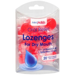 MedActive Oral Relief Lozenges Ruby Raspberry - 20 EA