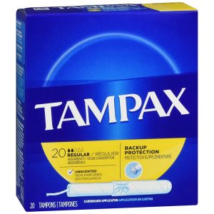 Tampax Tampons Cardboard Applicator Regular Absorbency Unscented - 20 EA