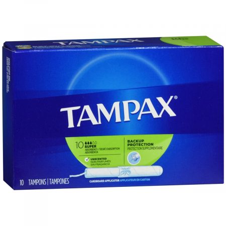 Tampax Tampons with Cardboard Applicators Super Absorbency - 10 EA