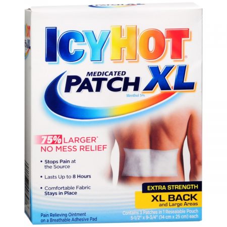 ICY HOT Medicated Patches Extra Strength XL Back - 3 EA