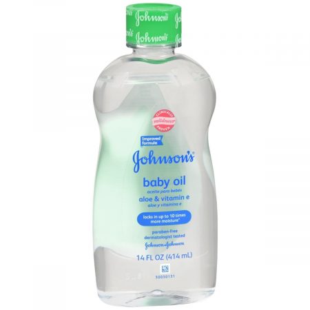 JOHNSON'S Baby Oil Aloe Vera & Vitamin E - 14 OZ