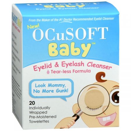 OCuSOFT Baby Eyelid & Eyelash Cleanser Towelettes Tear-Less Formula - 20 EA