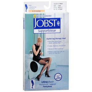 Jobst SupportWear Therapeutic Support Mild Compression Ultra Sheer Pantyhose Large Black - 1 EA