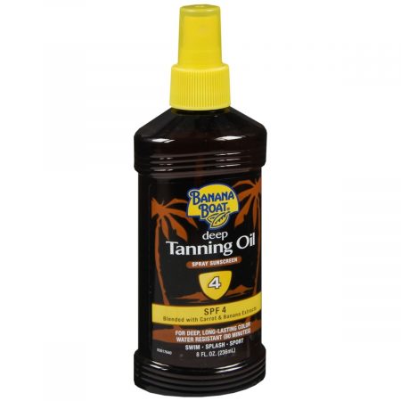 Banana Boat Deep Tanning Oil Spray Sunscreen SPF 4 - 8 OZ