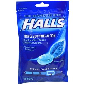 Halls Menthol Cough Suppressant Drops Mentho-Lyptus - 30 EA